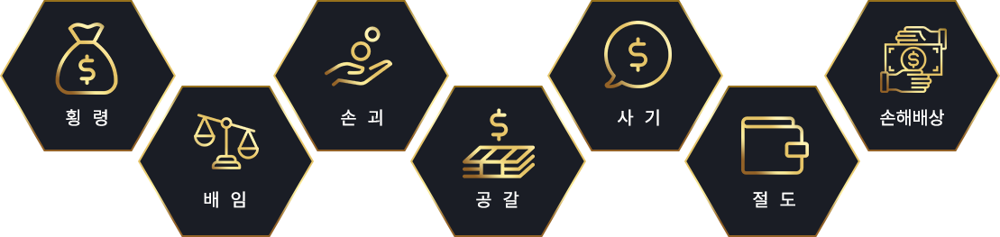 횡령,배임,손괴,공갈,사기,절도